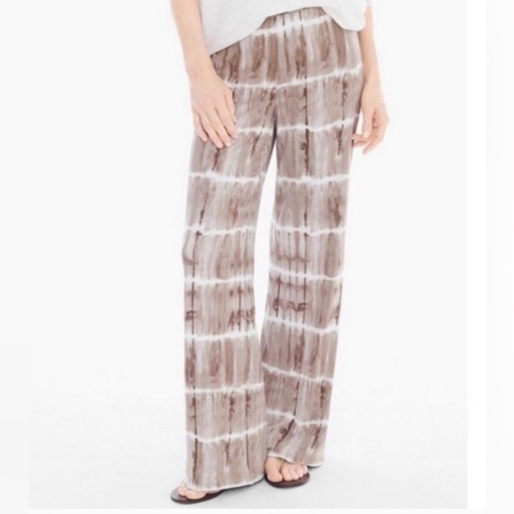 Chico's Zenergy Pheobe Palazzo Pants Wide Leg Tie Dye Travel Size 2